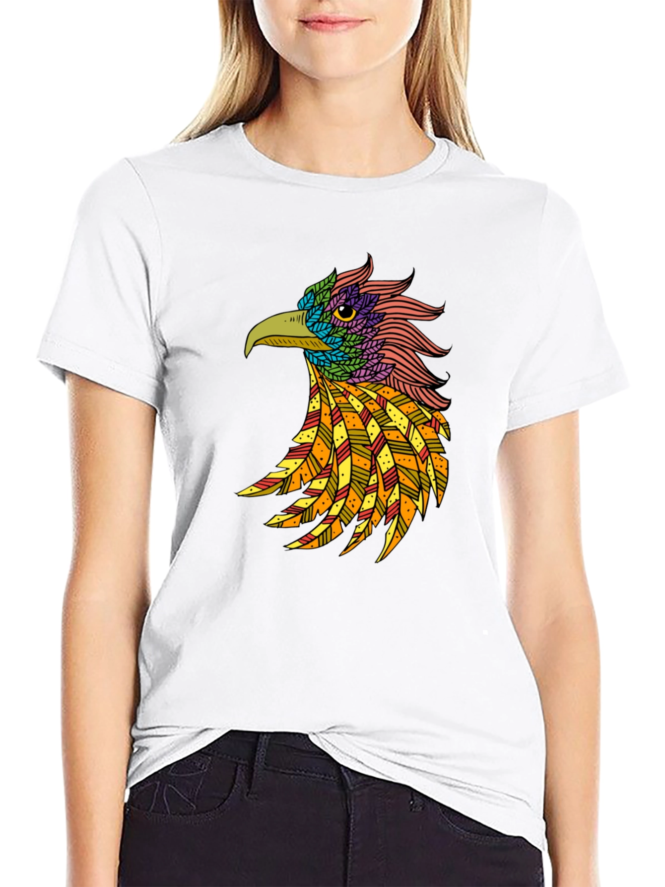 Cool Bird Graphic Print T-Shirt