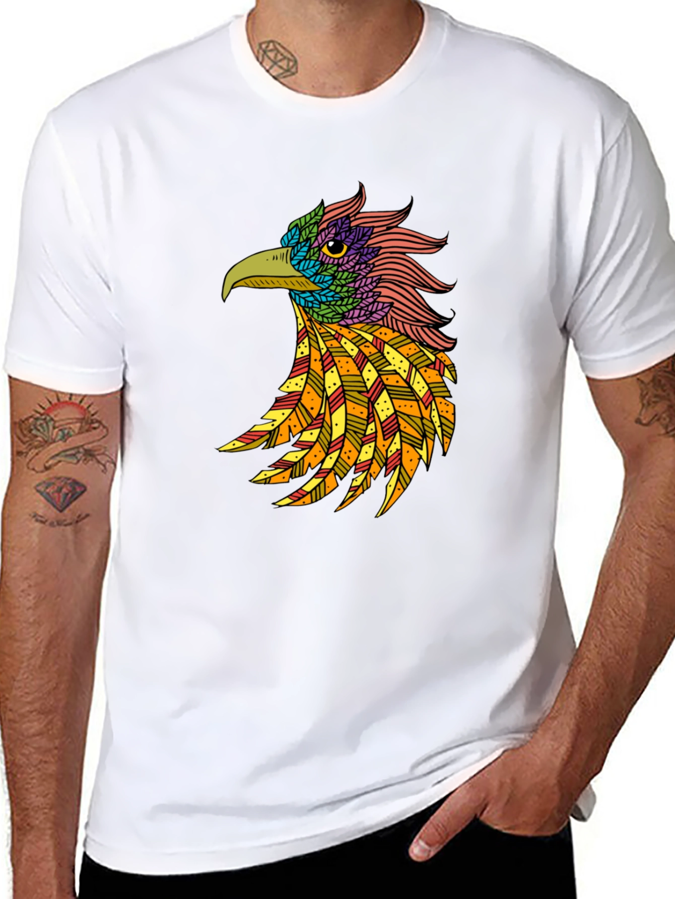 Cool Bird Graphic Print T-Shirt