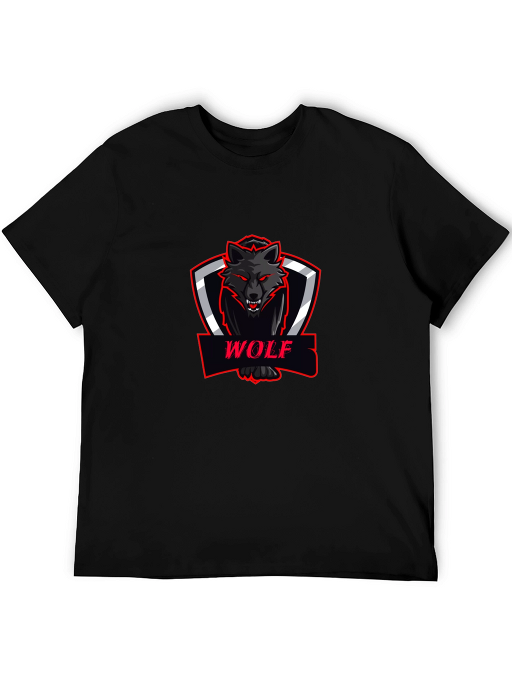 Black Wolf Graphic Tee - Modern Fit