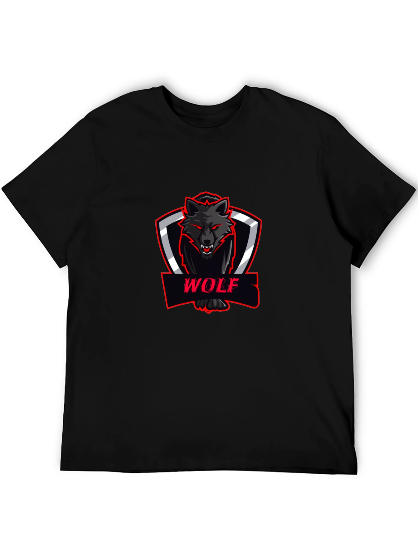 Black Wolf Graphic Tee - Modern Fit