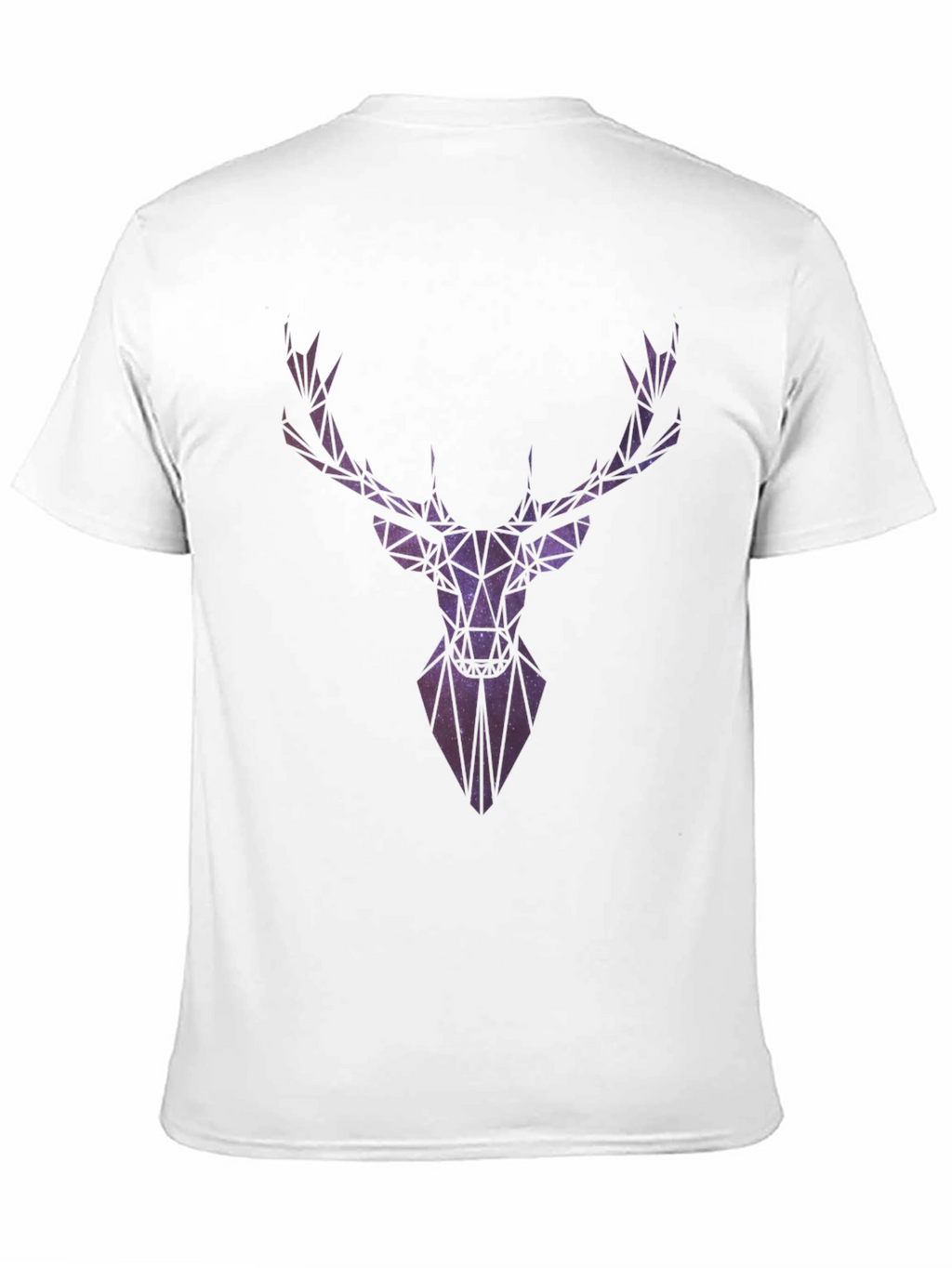 Geometric Galaxy Deer Head Graphic T-Shirt