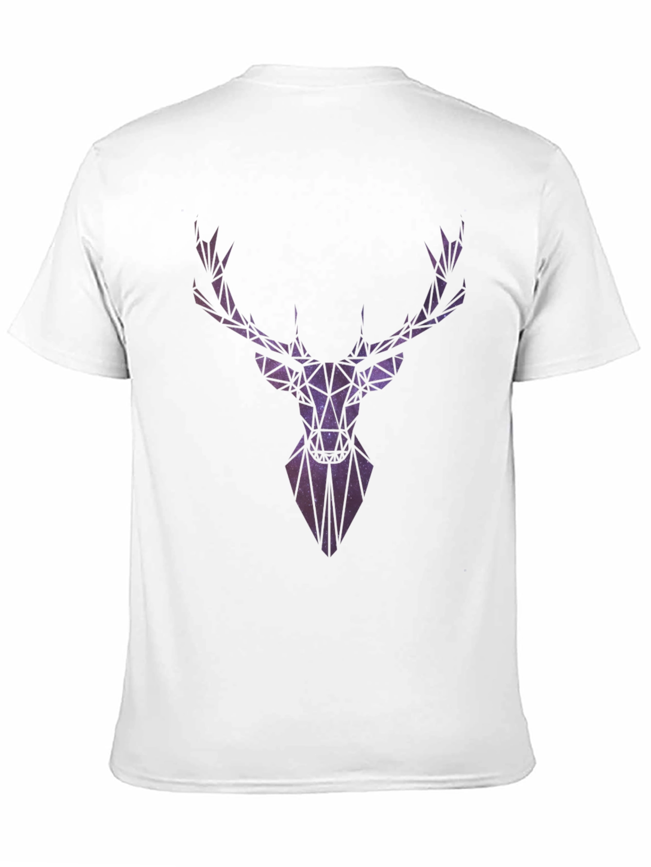 Geometric Galaxy Deer Head Graphic T-Shirt