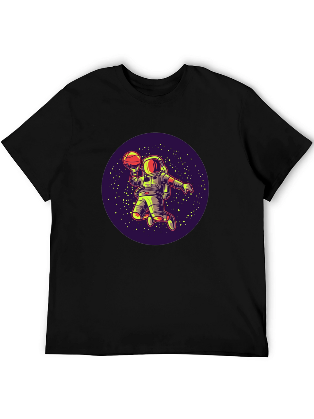 Astronaut Basketball T-Shirt - Space Dunk Design