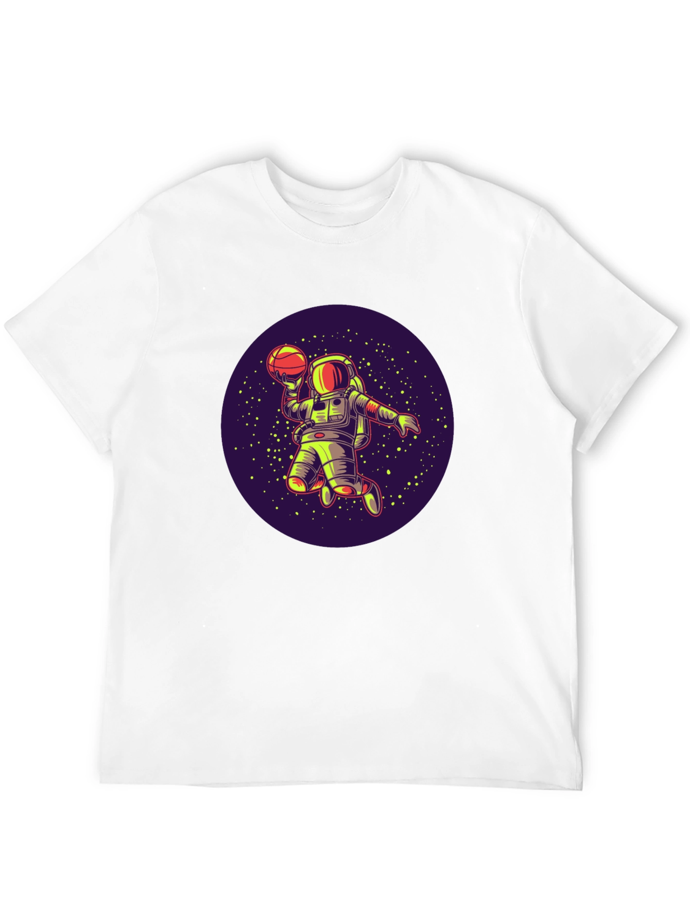 Astronaut Basketball T-Shirt - Space Dunk Design