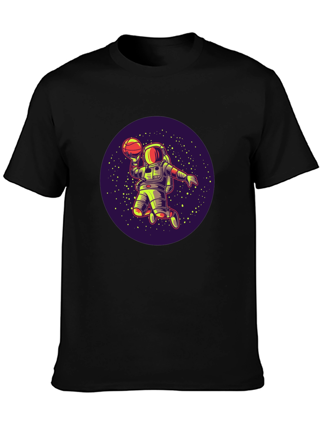 Astronaut Basketball T-Shirt - Space Dunk Design