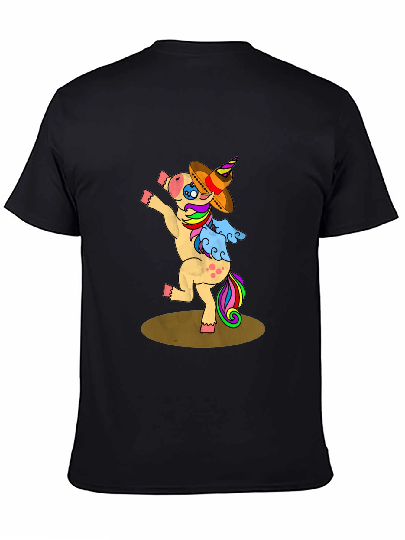 Dancing Unicorn Sombrero Graphic T-Shirt