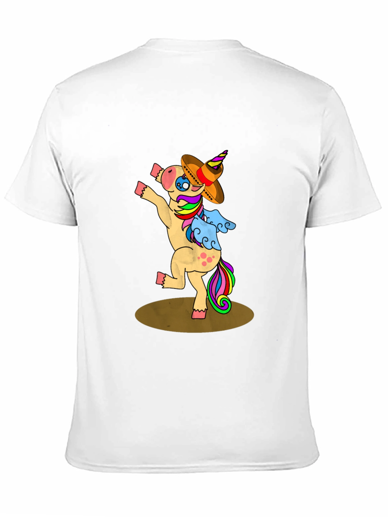 Dancing Unicorn Sombrero Graphic T-Shirt