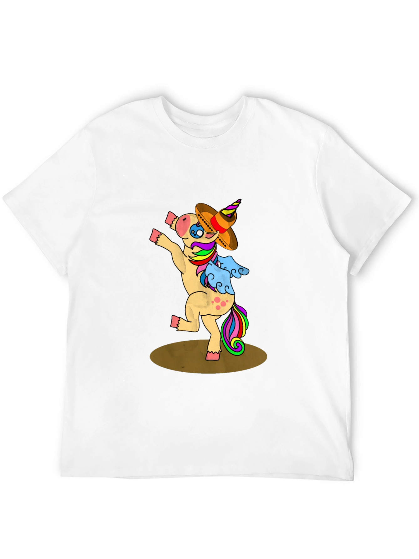Dancing Unicorn Sombrero Graphic T-Shirt