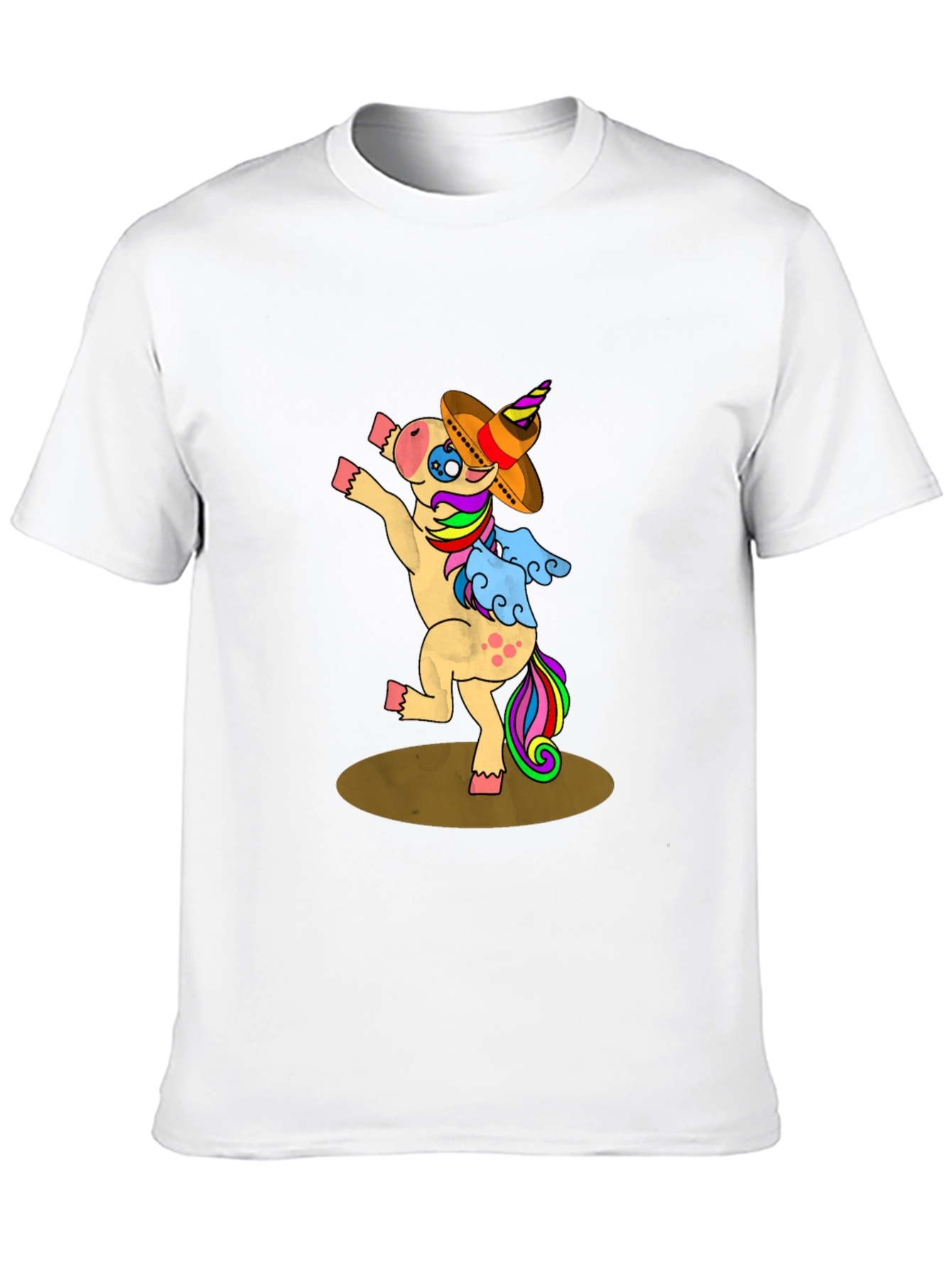 Dancing Unicorn Sombrero Graphic T-Shirt