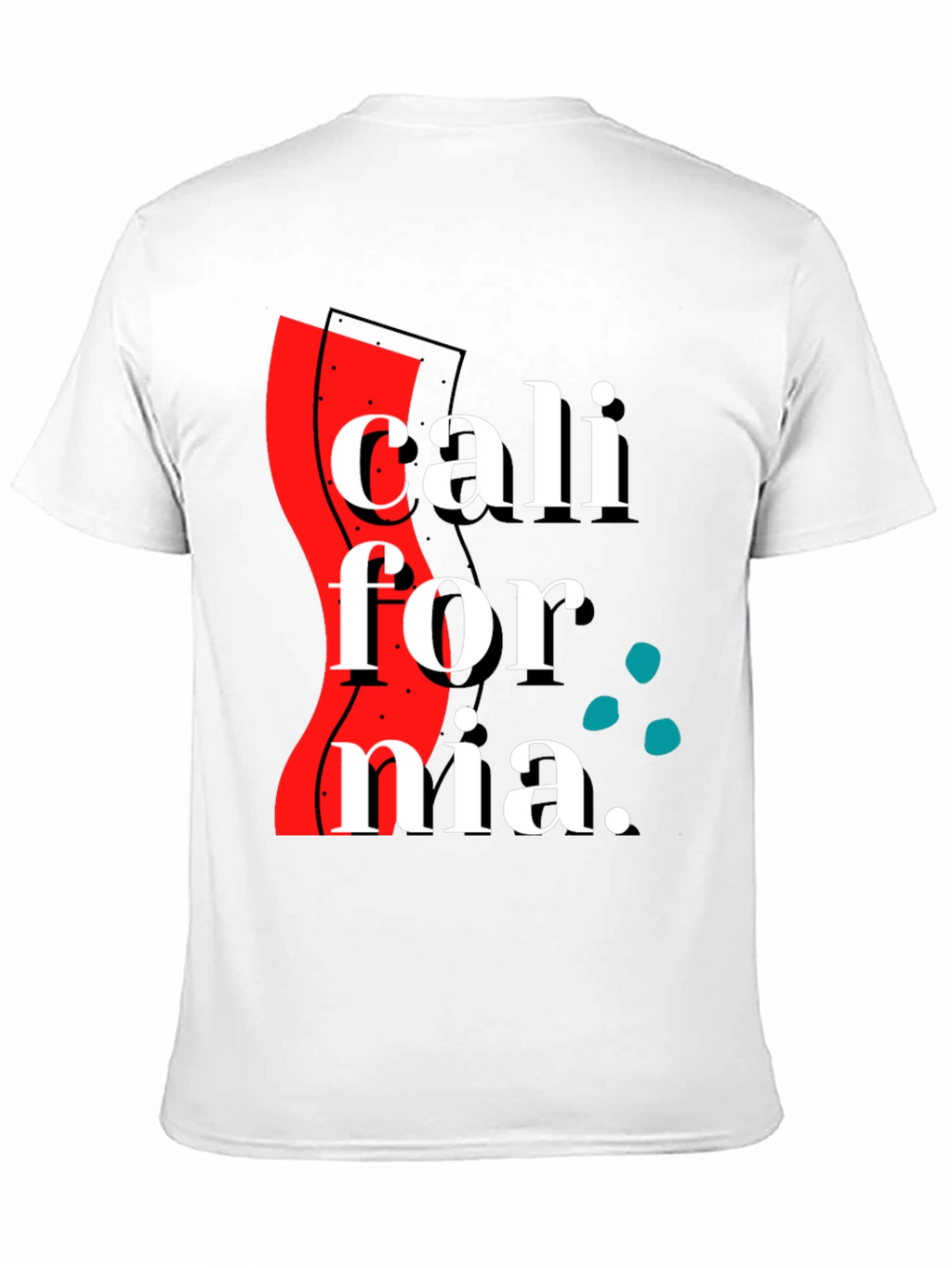 California Graphic Print Black T-Shirt