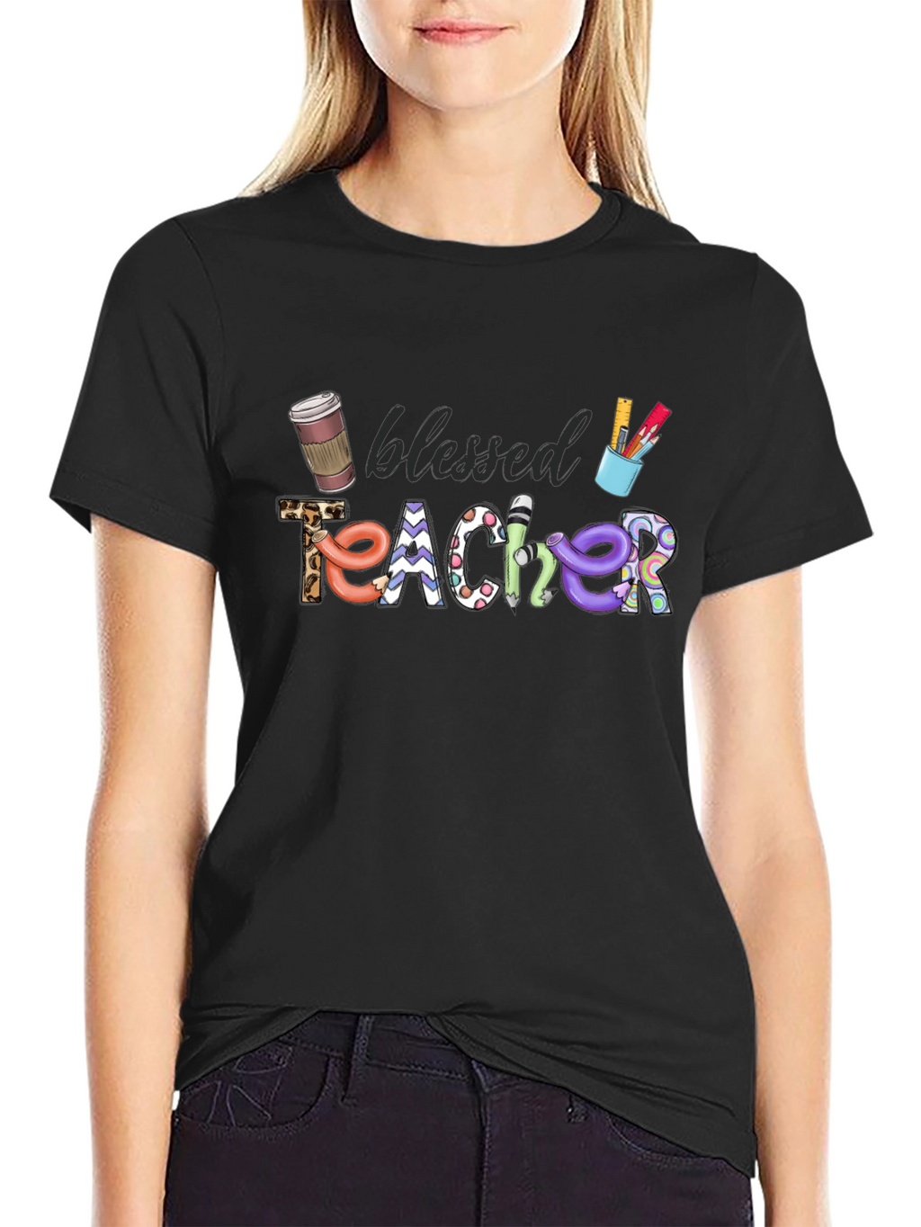 Blessed Teacher Graphic T-Shirt