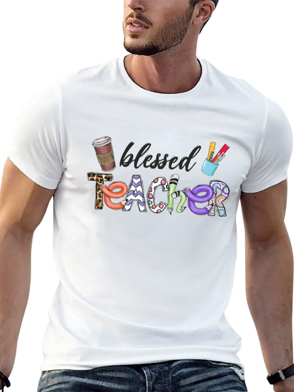 Blessed Teacher Graphic T-Shirt