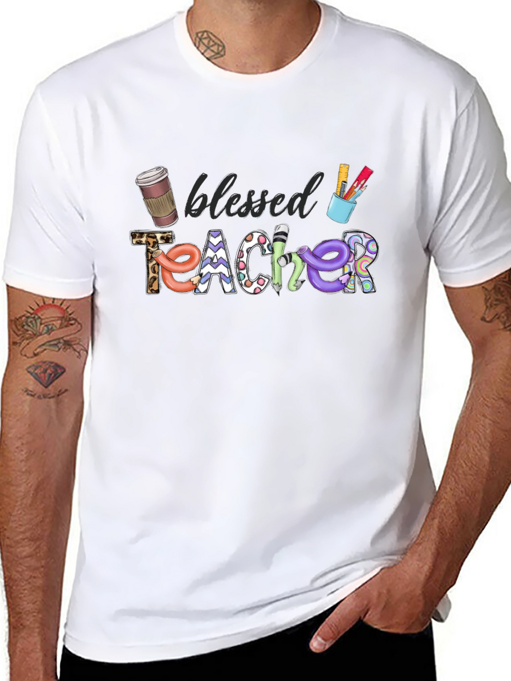 Blessed Teacher Graphic T-Shirt