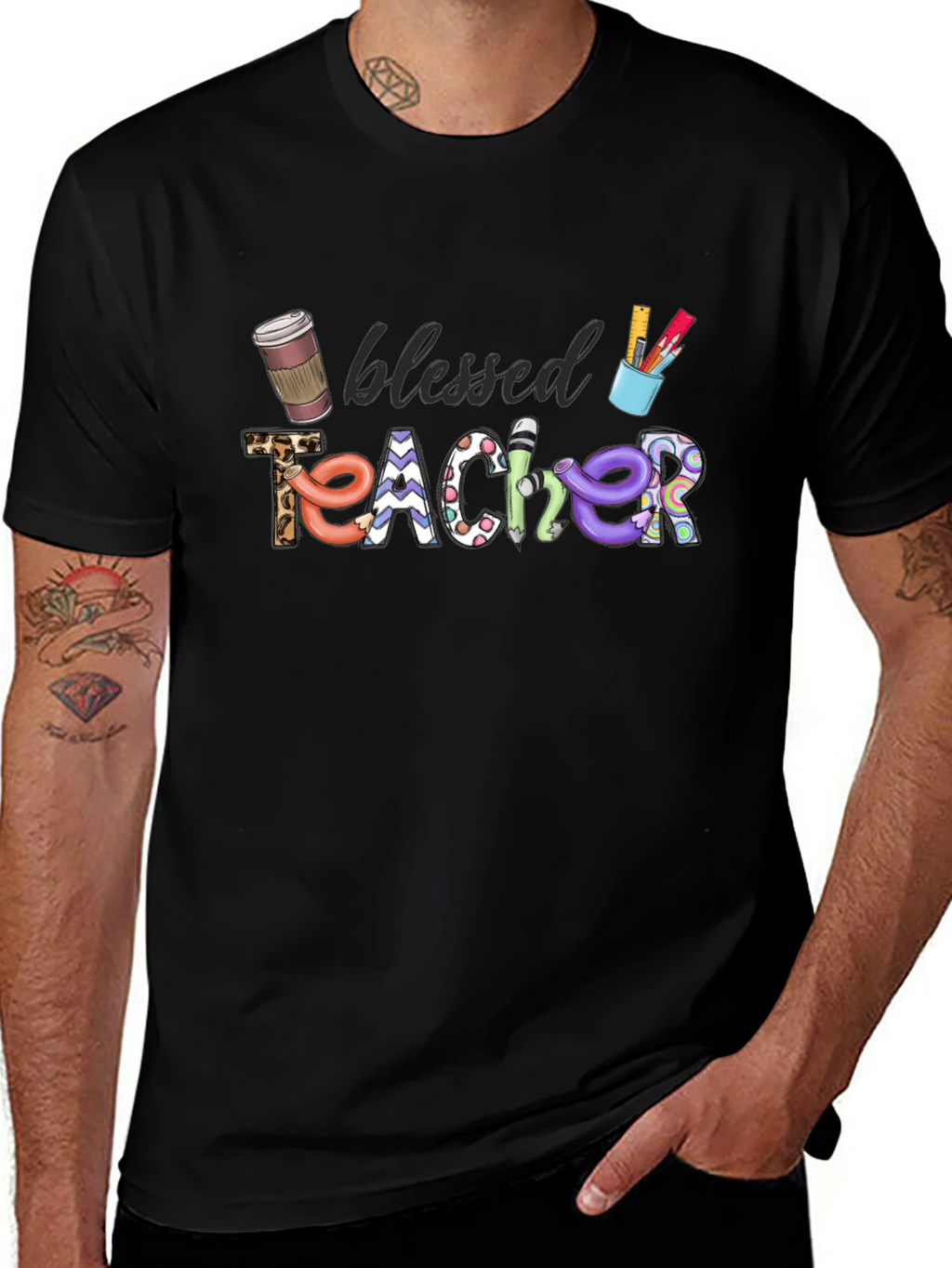 Blessed Teacher Graphic T-Shirt