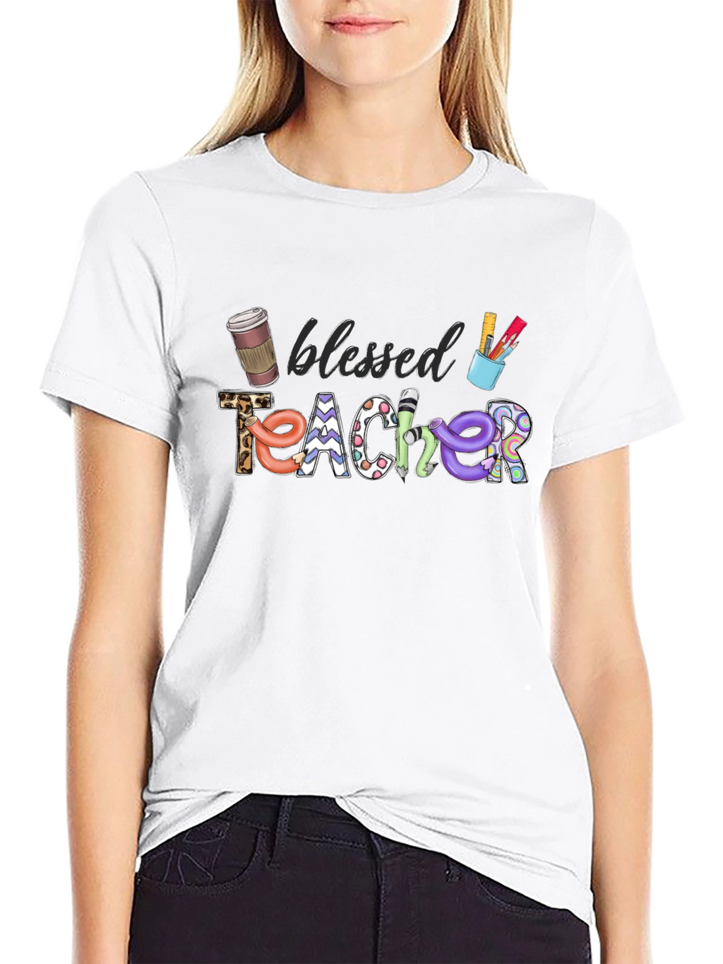 Blessed Teacher Graphic T-Shirt