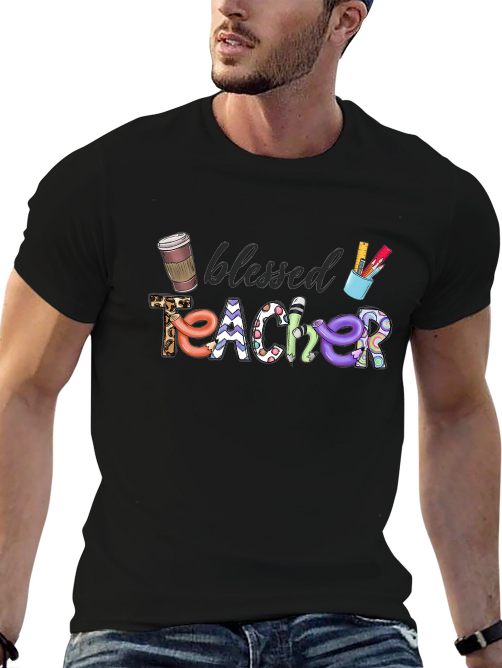 Blessed Teacher Graphic T-Shirt