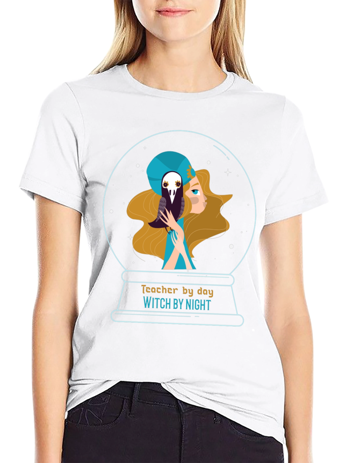 Teacher by Day Witch by Night Graphic T-Shirt