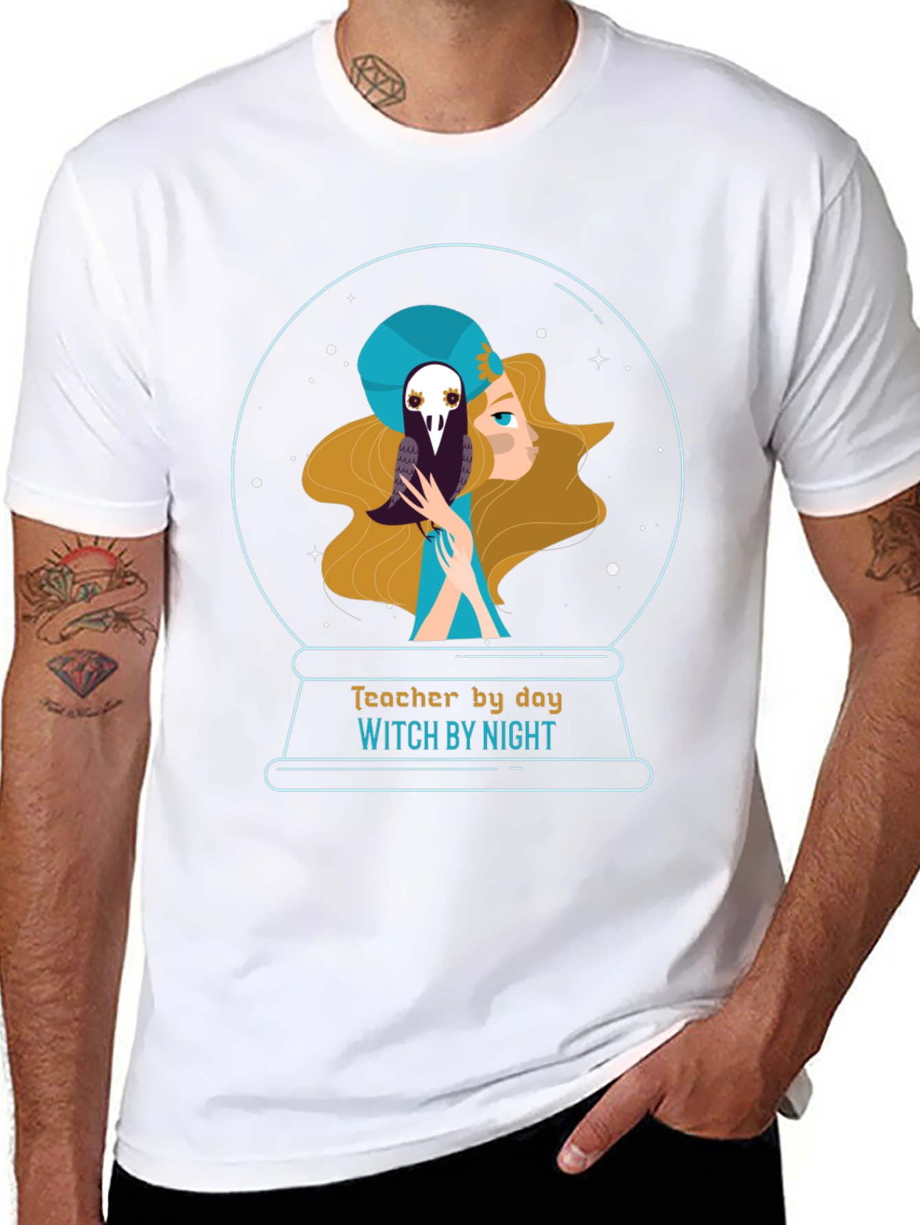 Teacher by Day Witch by Night Graphic T-Shirt