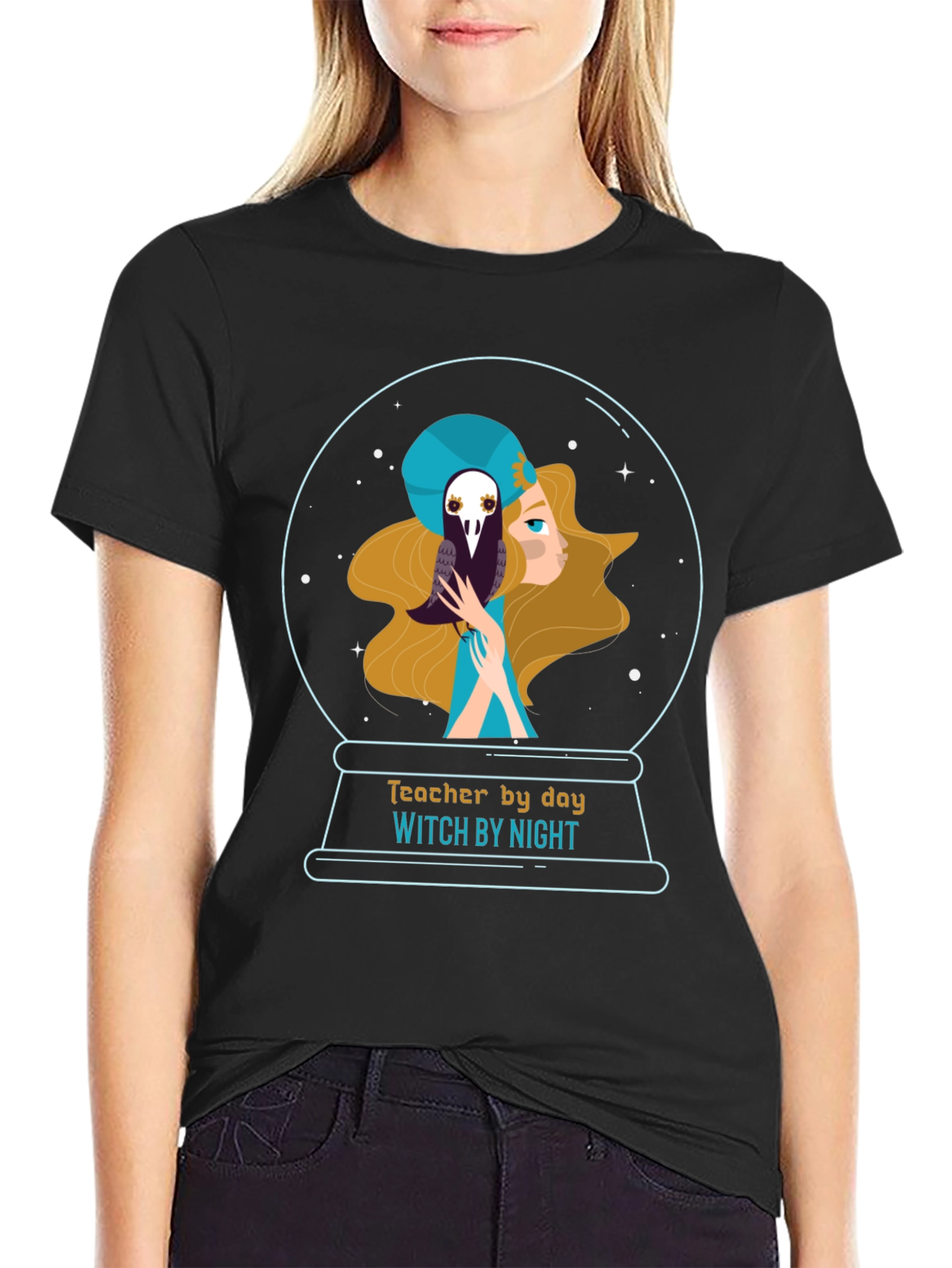 Teacher by Day Witch by Night Graphic T-Shirt