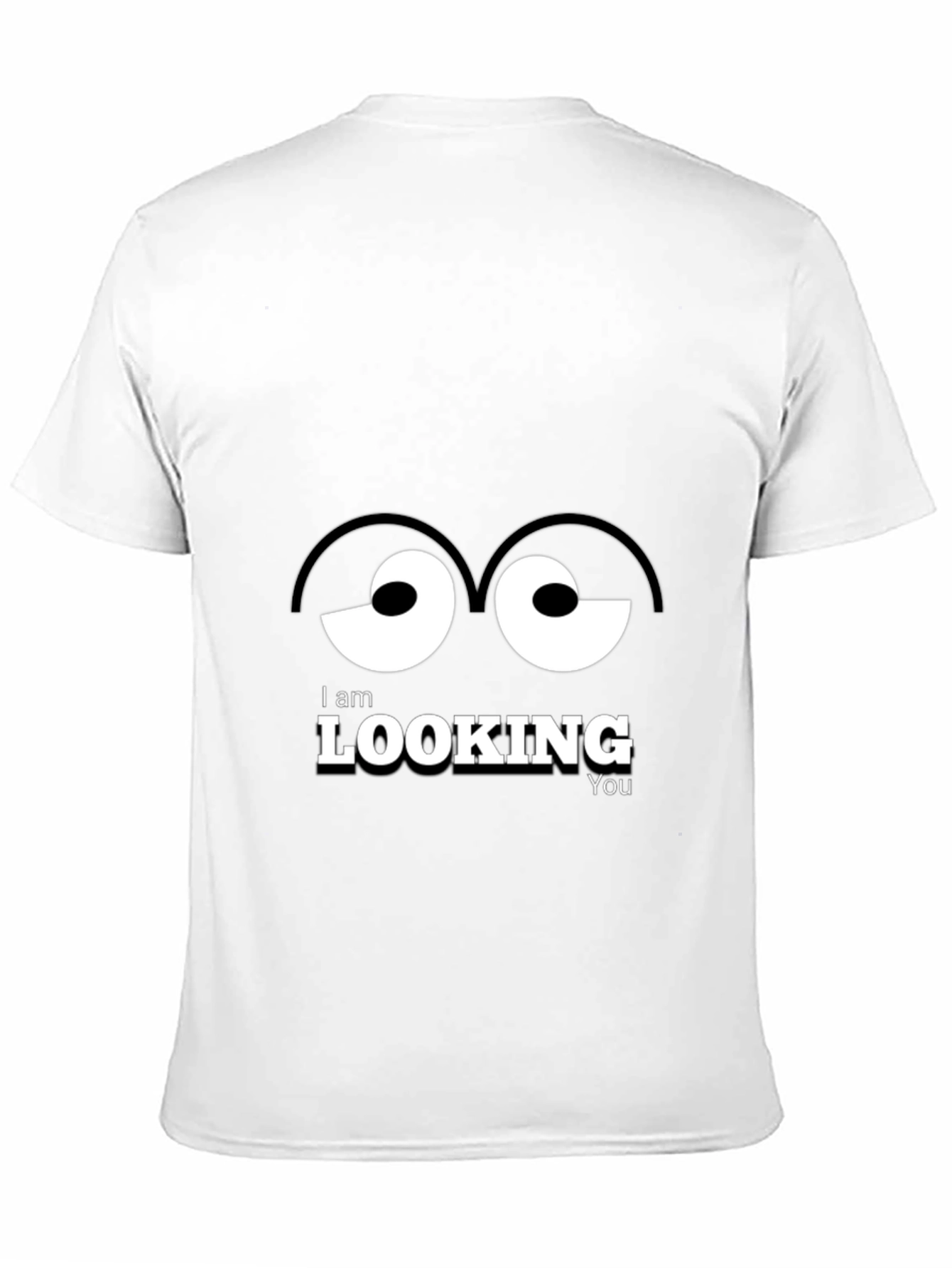 Funny Eyes Graphic Black T-Shirt