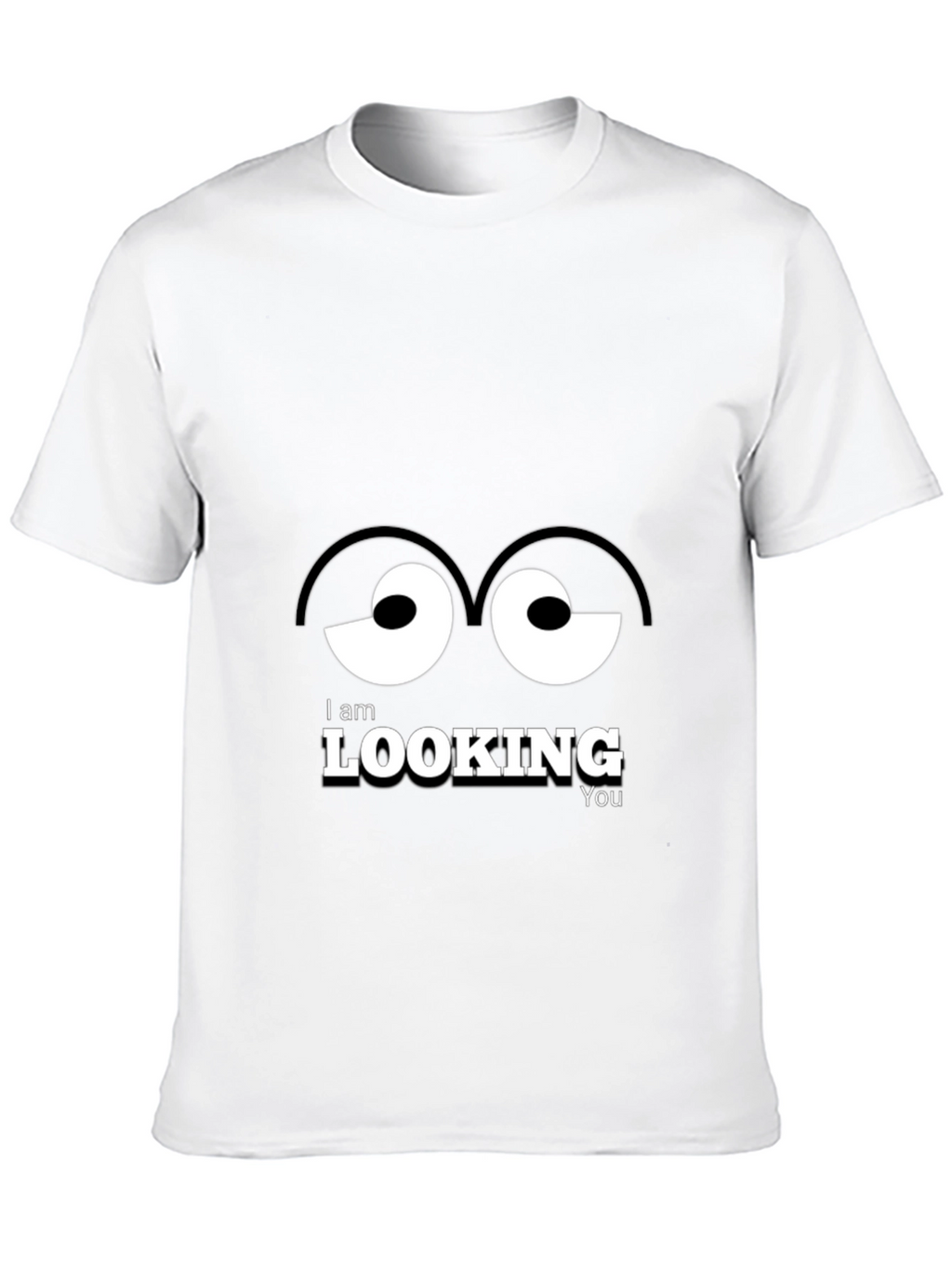 Funny Eyes Graphic Black T-Shirt