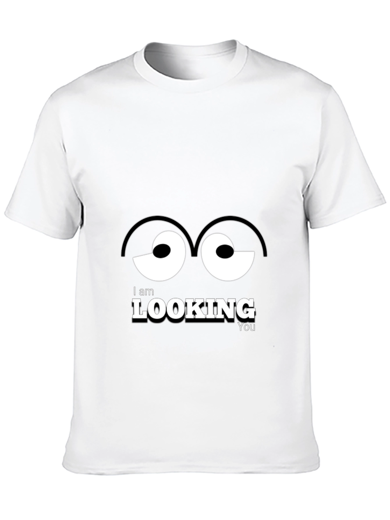 Funny Eyes Graphic Black T-Shirt