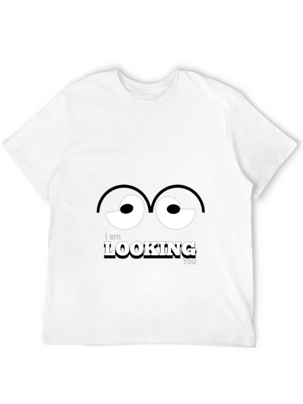 Funny Eyes Graphic Black T-Shirt