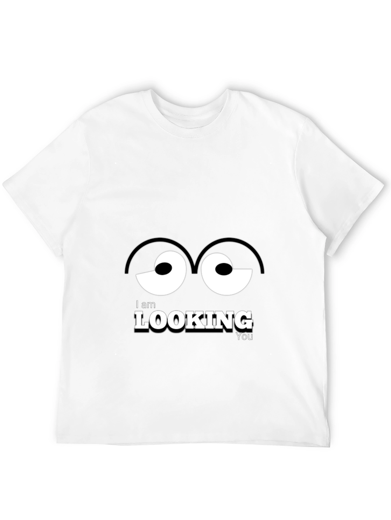 Funny Eyes Graphic Black T-Shirt