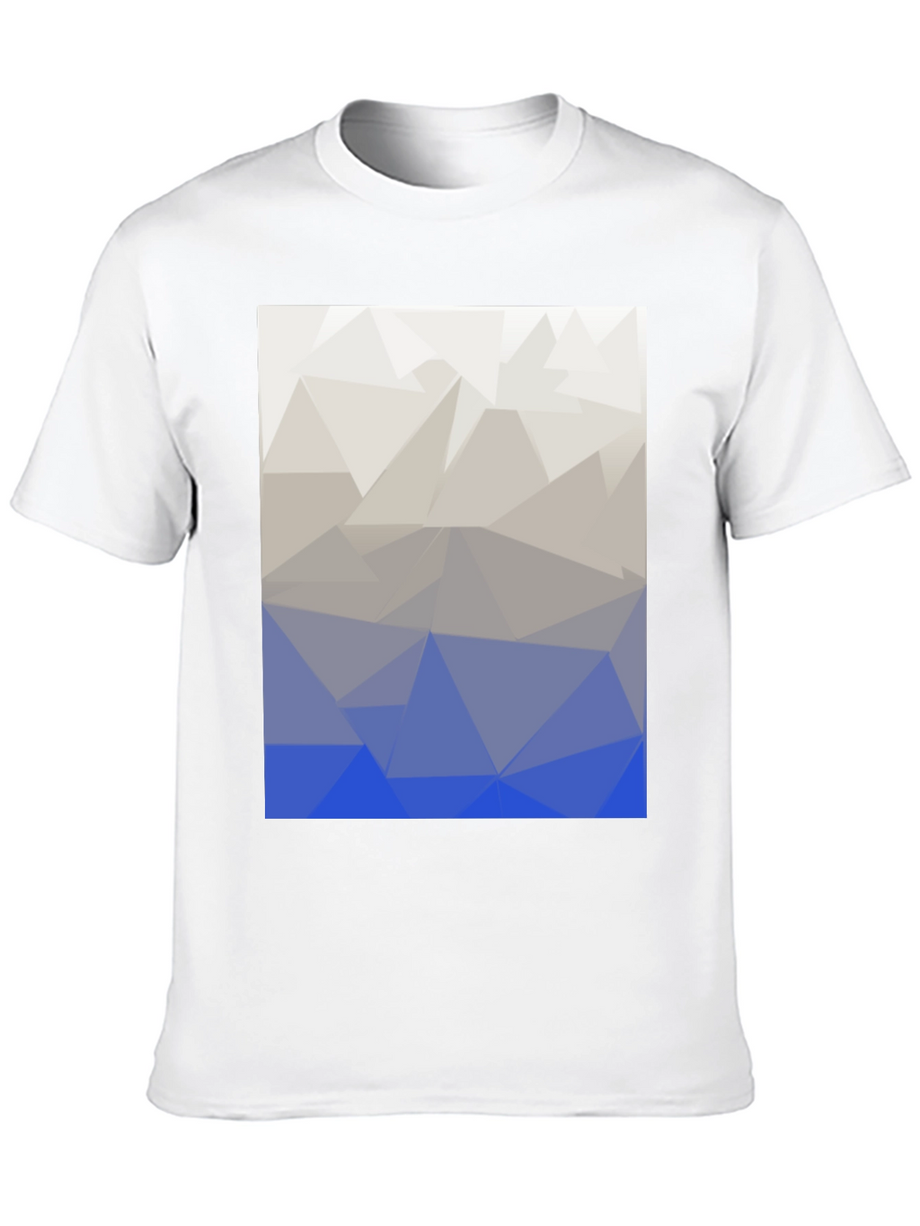 Abstract Geometric Triangle Print T-Shirt - Black