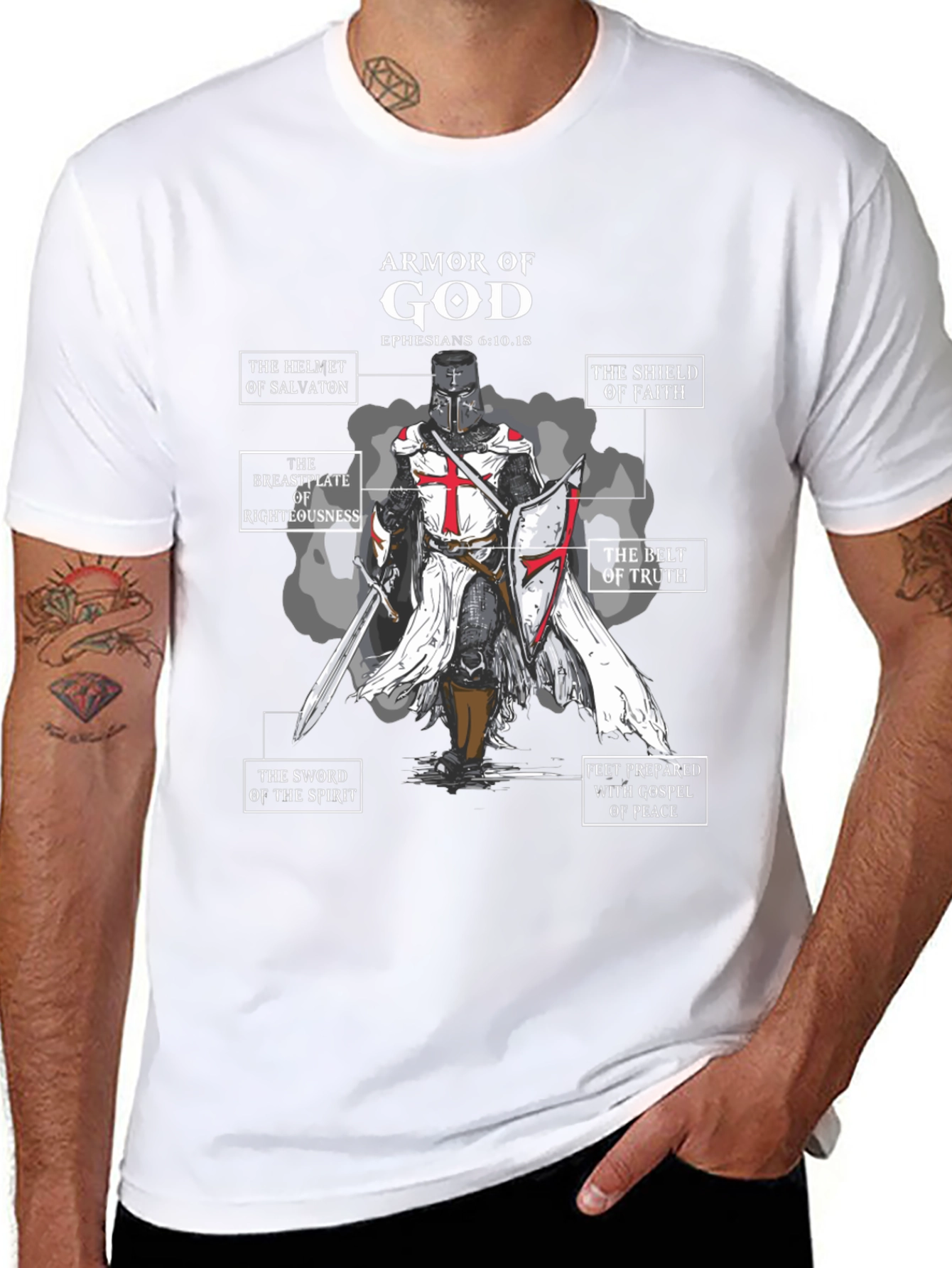 Armor of God Black T-Shirt