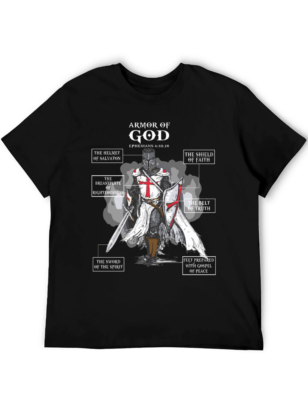Armor of God Black T-Shirt