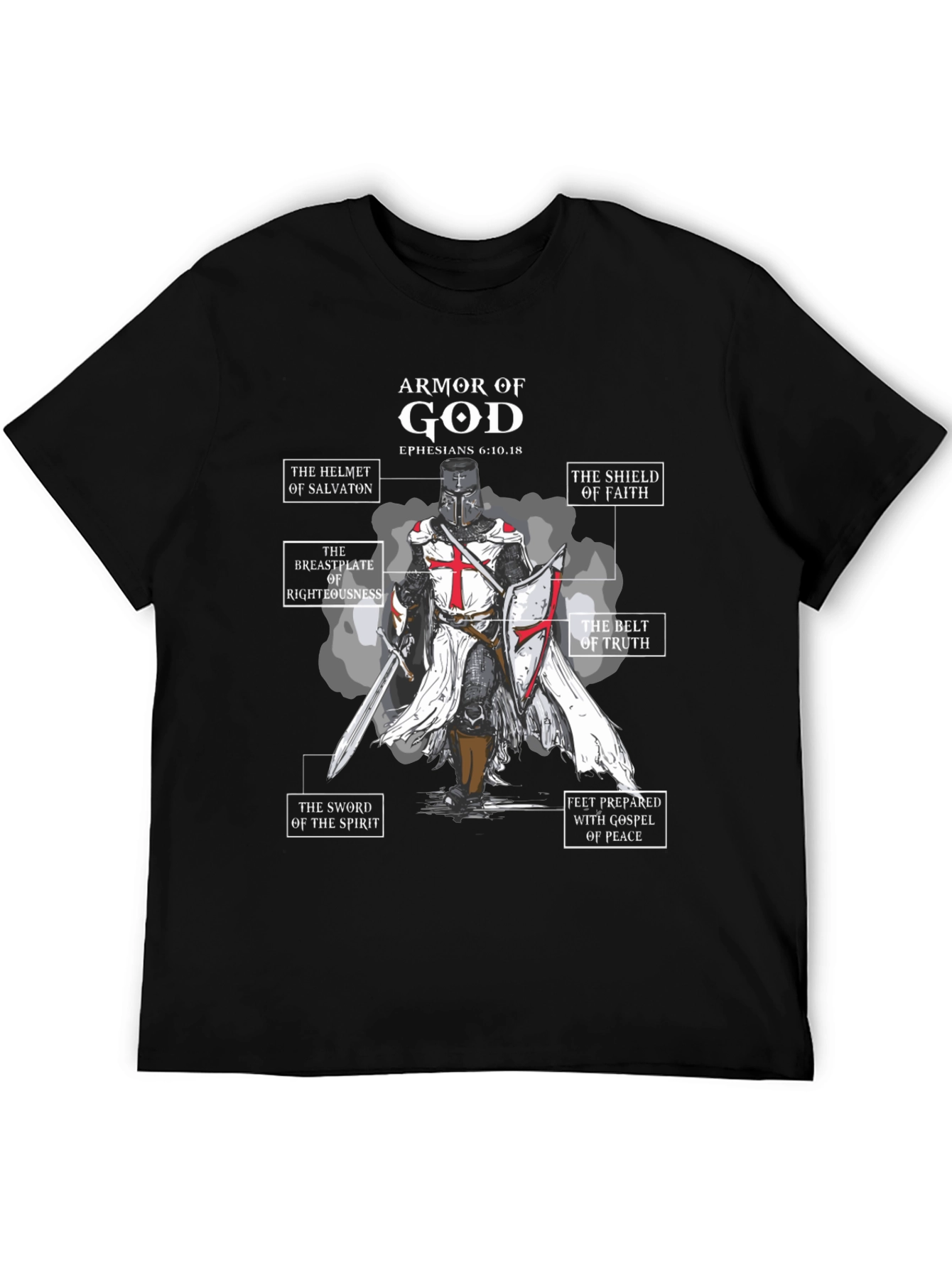 Armor of God Black T-Shirt