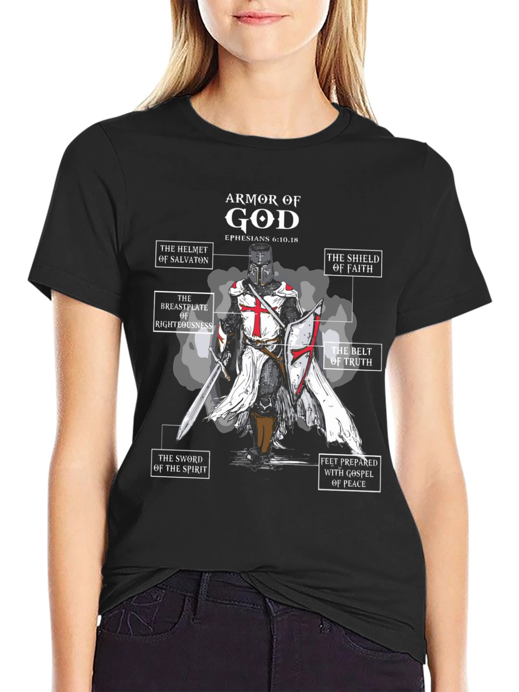 Armor of God Black T-Shirt