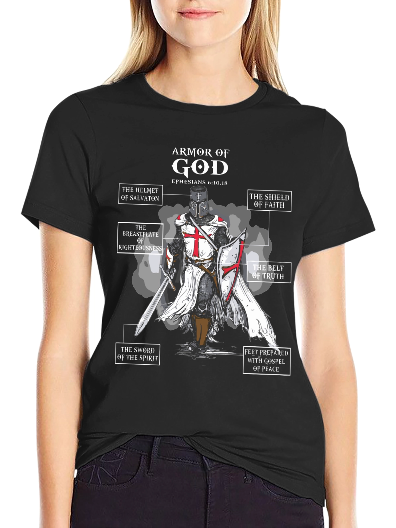 Armor of God Black T-Shirt