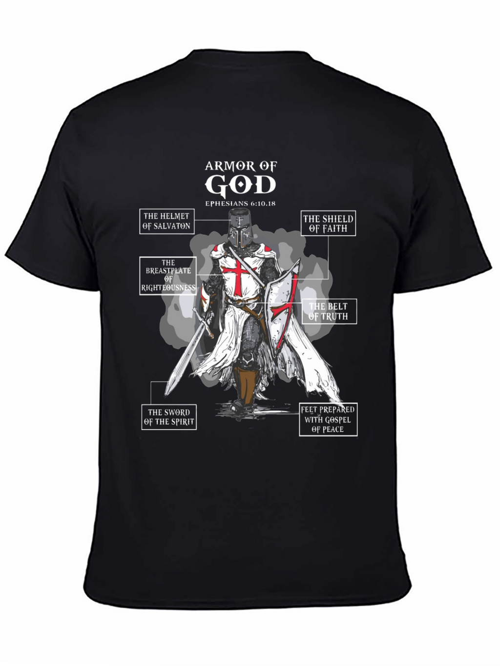 Armor of God Black T-Shirt