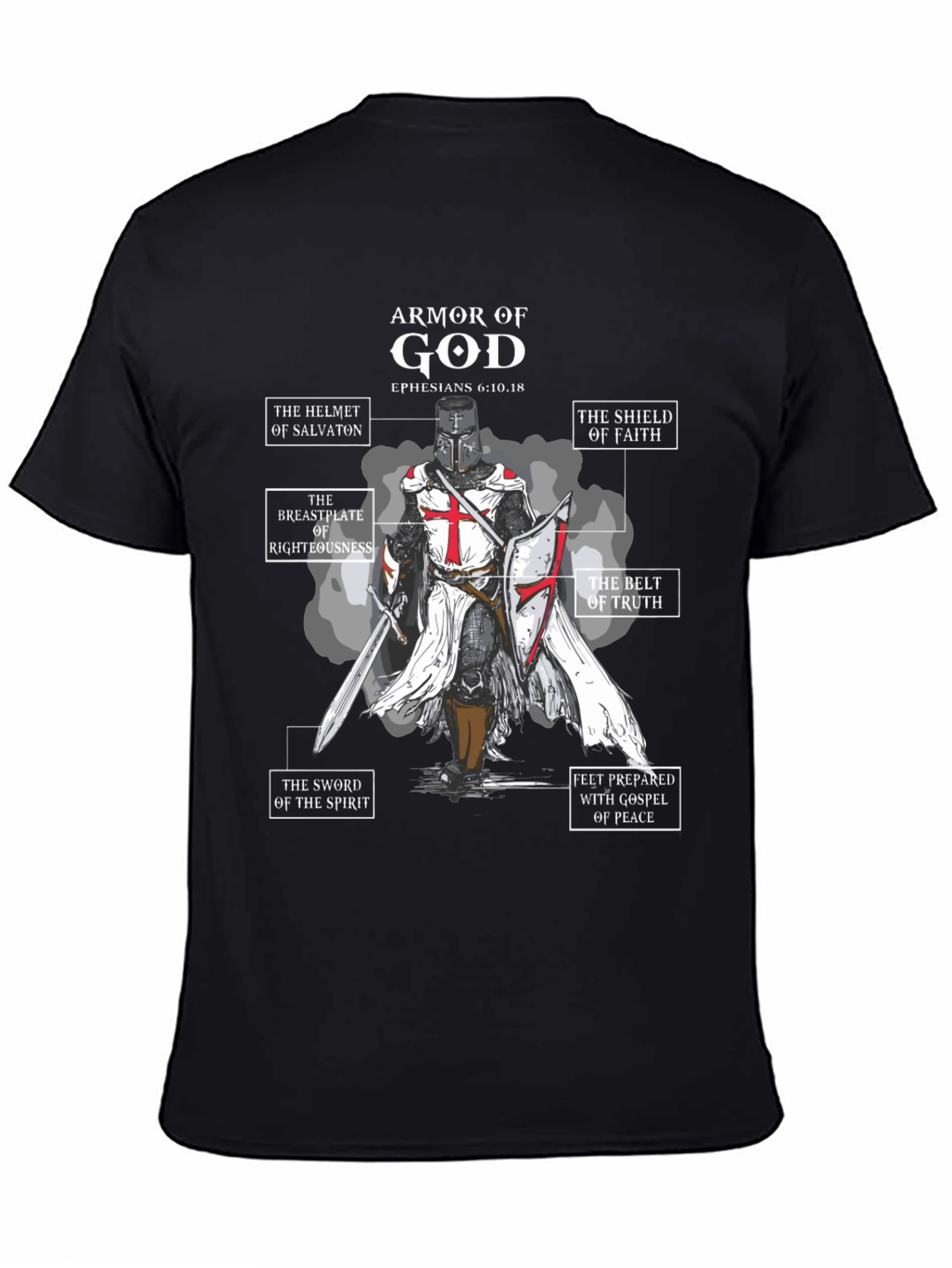Armor of God Black T-Shirt