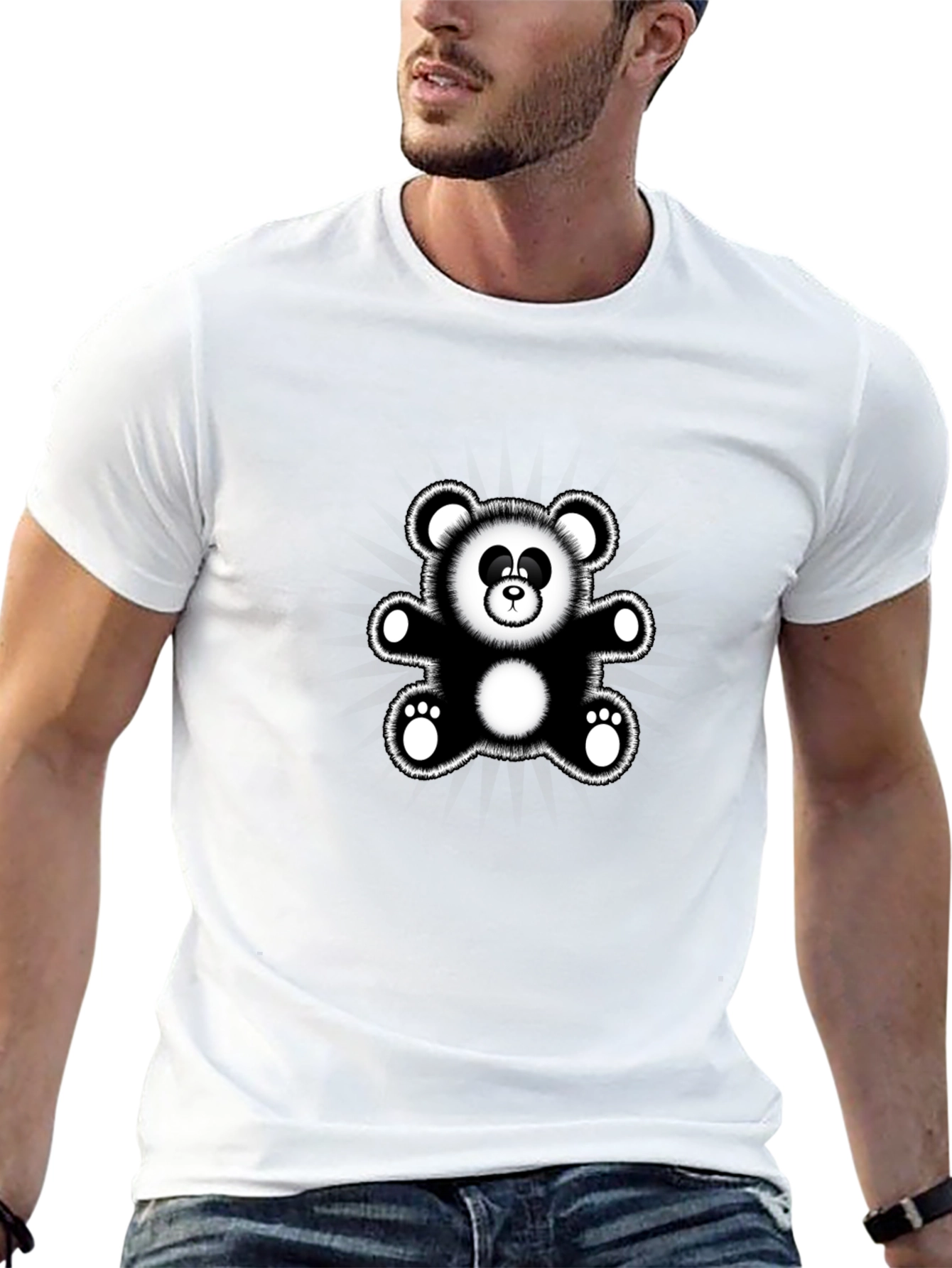 Black Bear Graphic Tee - Soft Cotton Blend