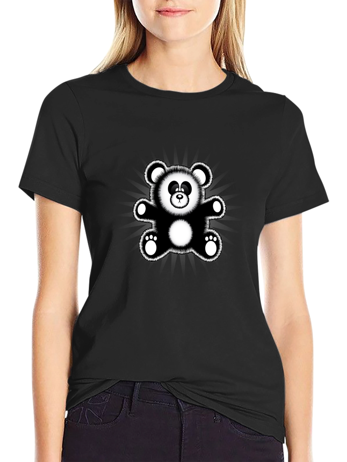 Black Bear Graphic Tee - Soft Cotton Blend