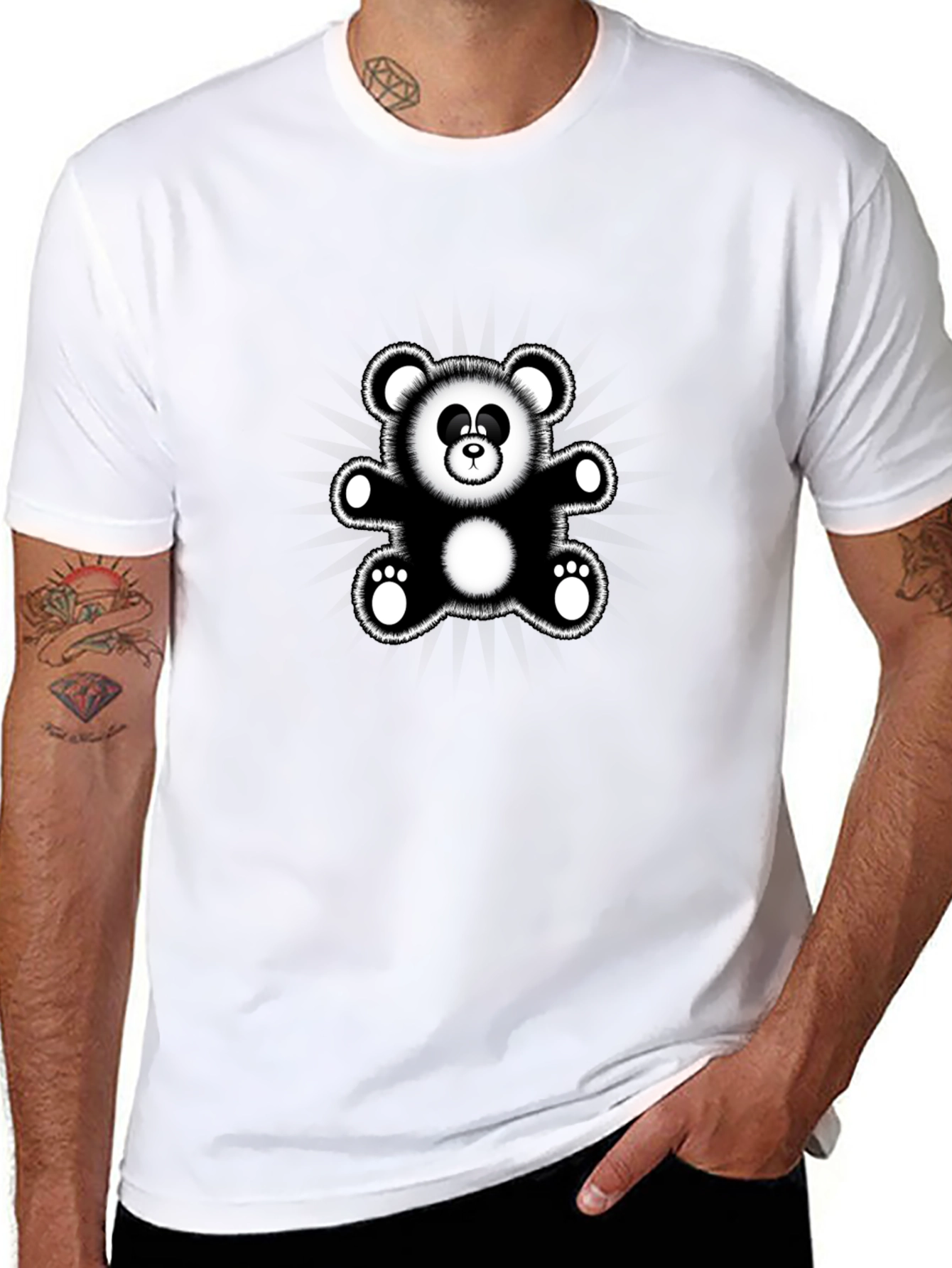 Black Bear Graphic Tee - Soft Cotton Blend