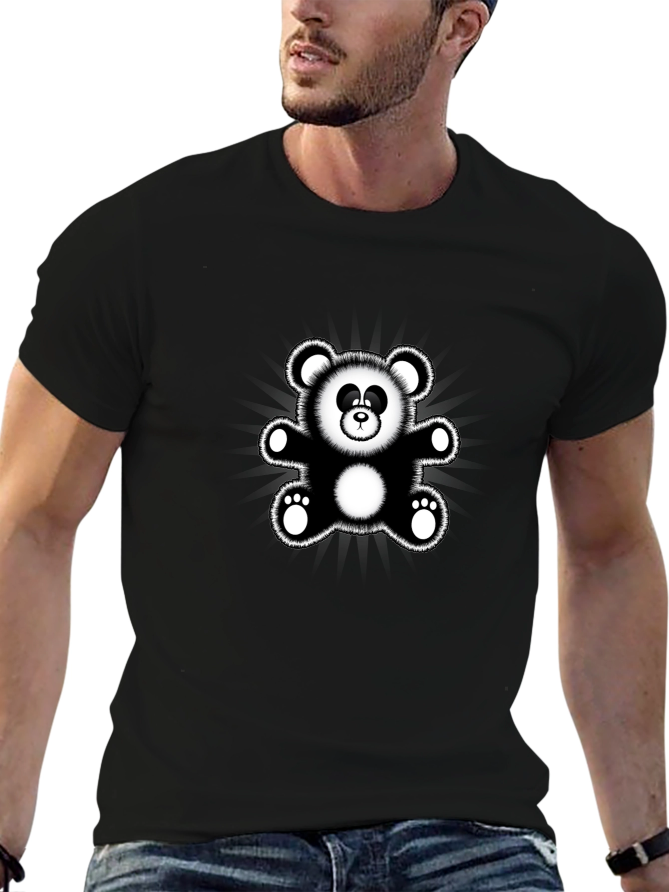 Black Bear Graphic Tee - Soft Cotton Blend