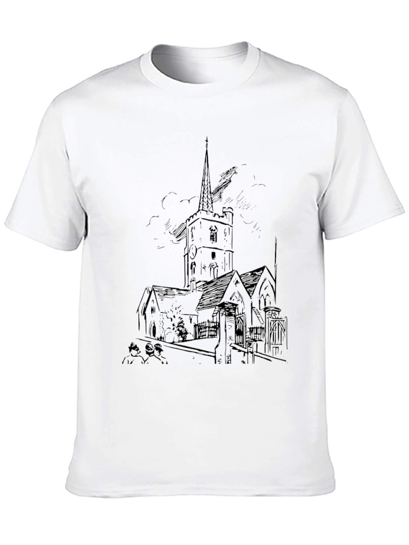 Black Church Sketch T-Shirt