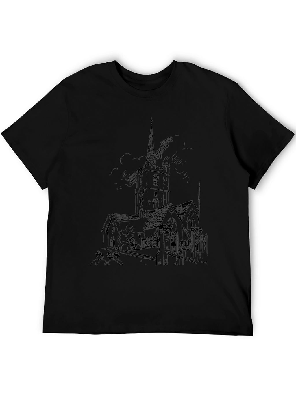 Black Church Sketch T-Shirt