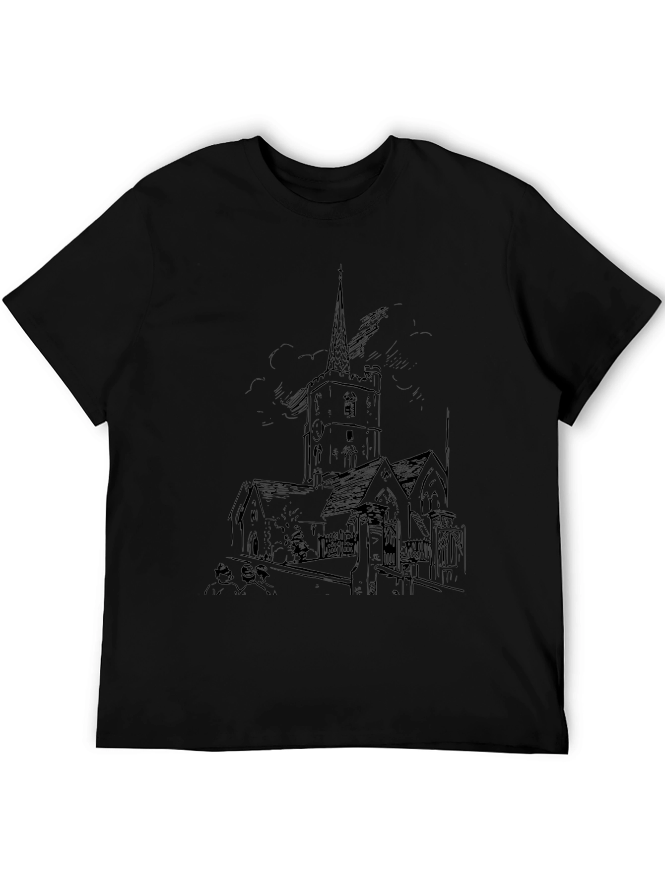 Black Church Sketch T-Shirt