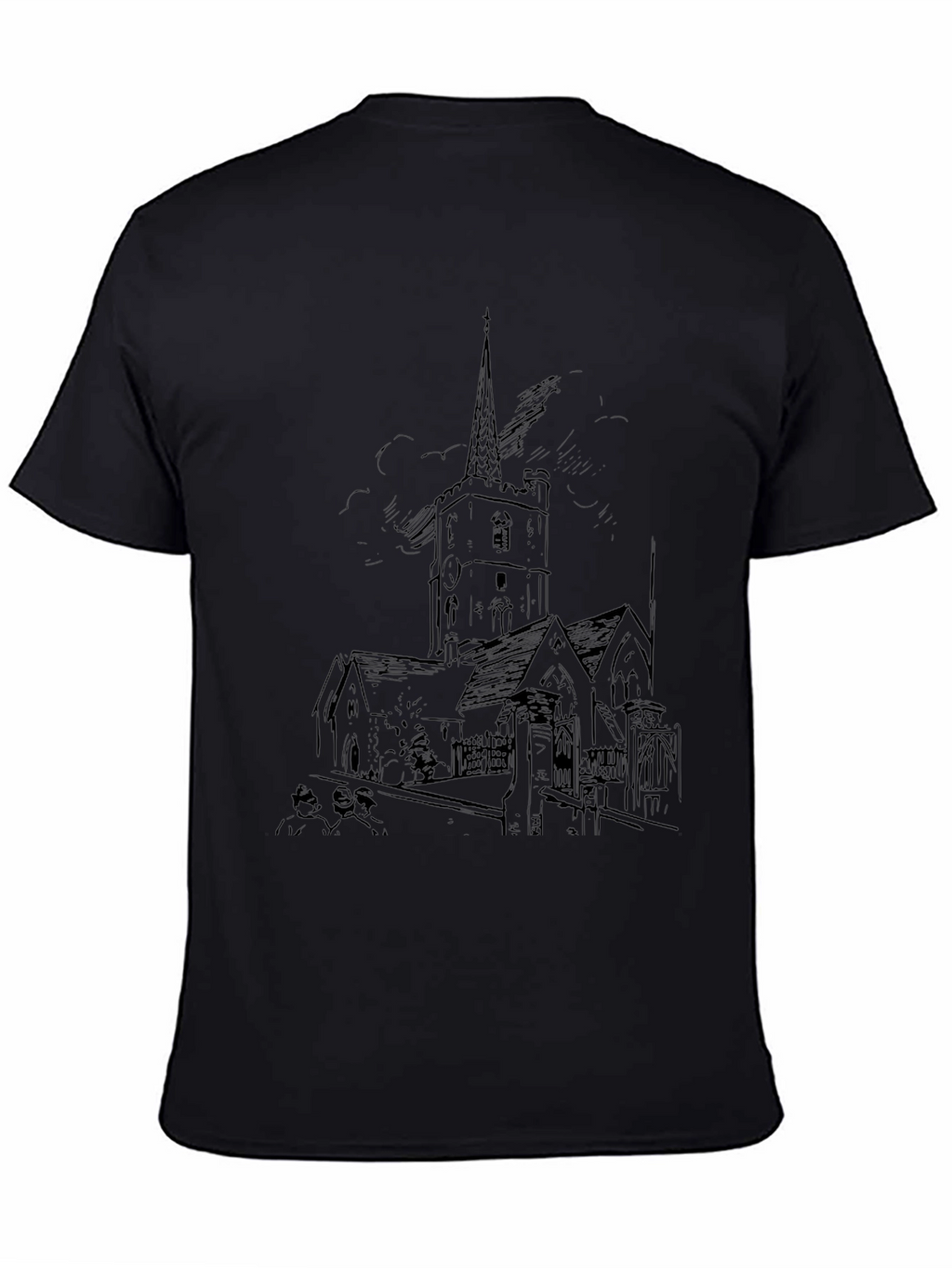 Black Church Sketch T-Shirt