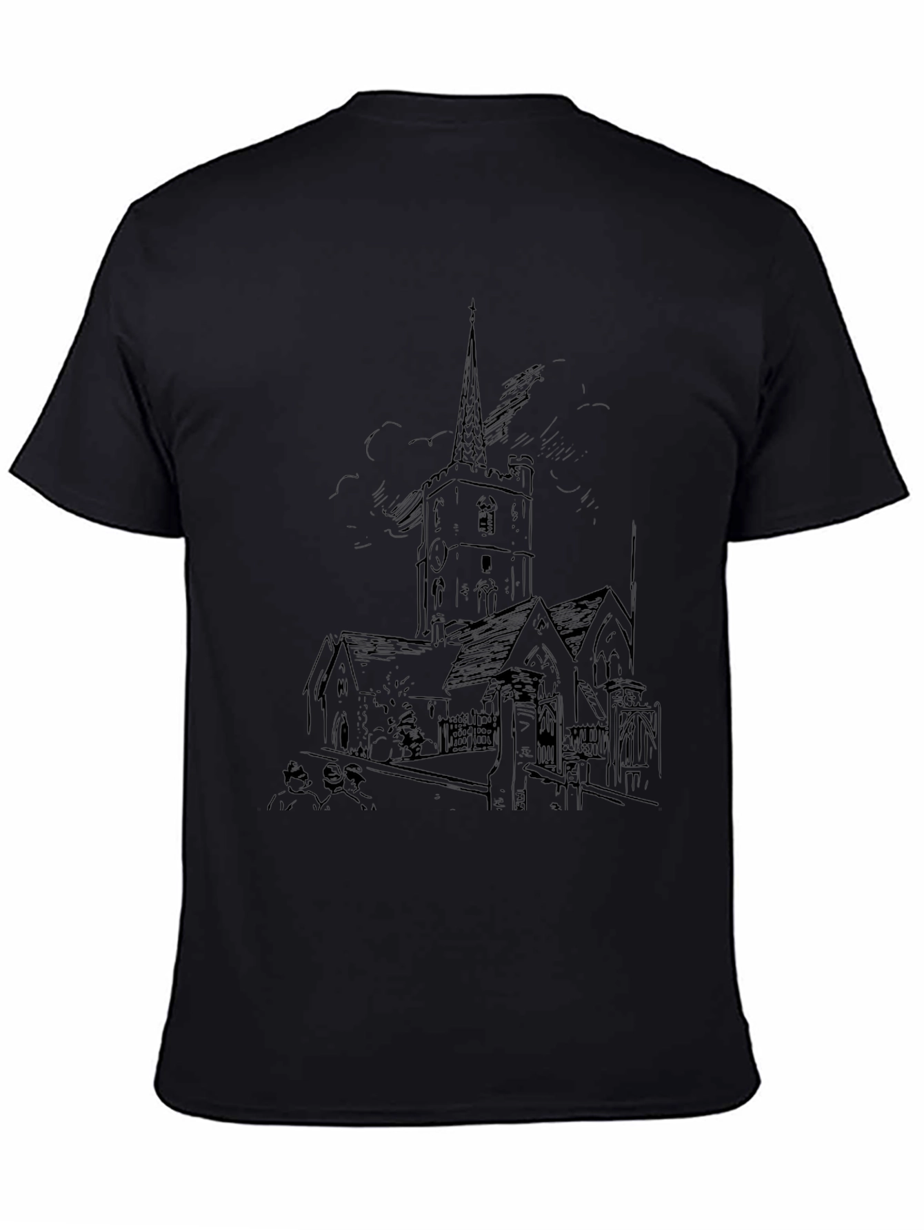 Black Church Sketch T-Shirt
