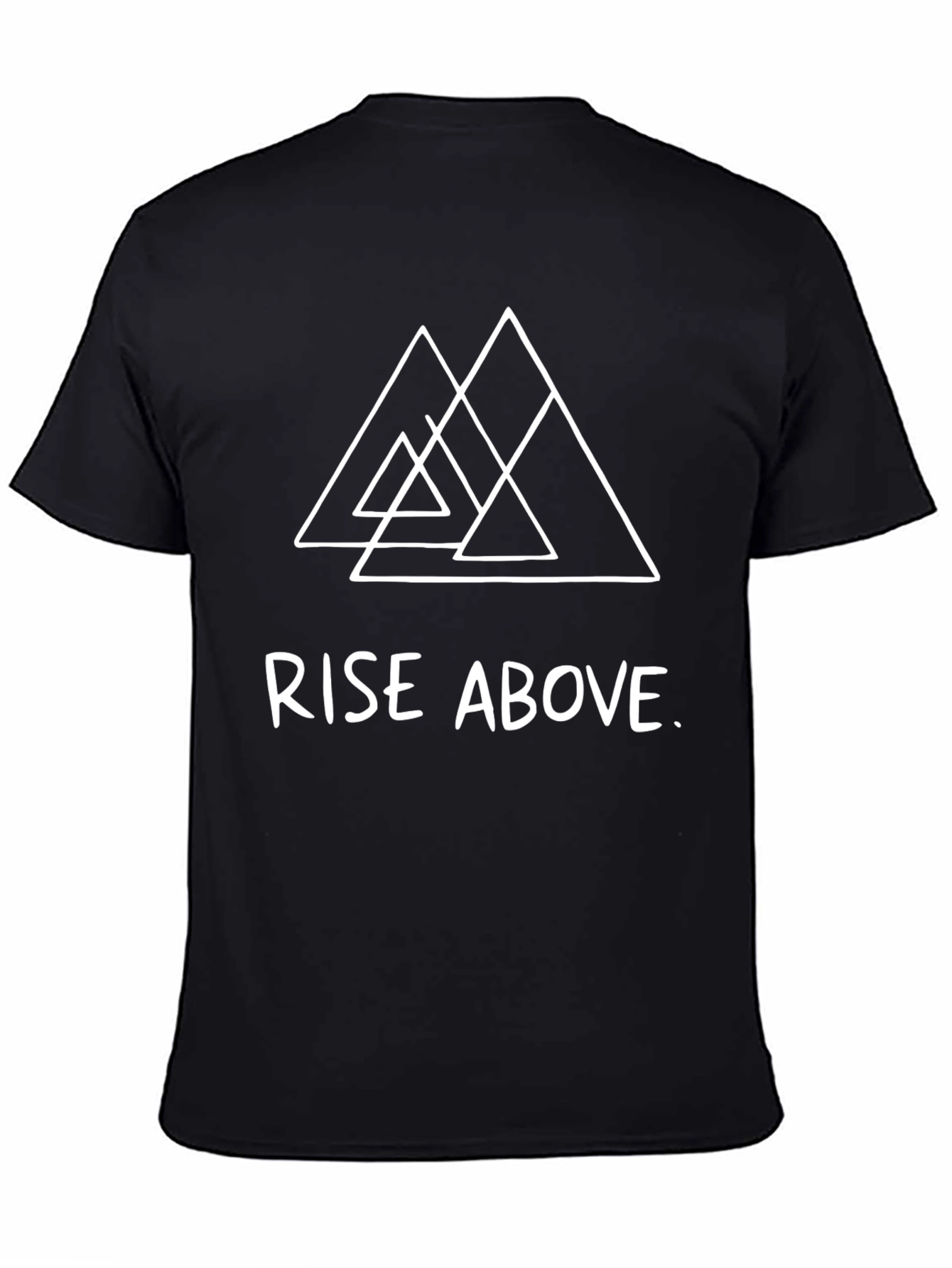 Rise Above Graphic Tee - Black Cotton T-Shirt