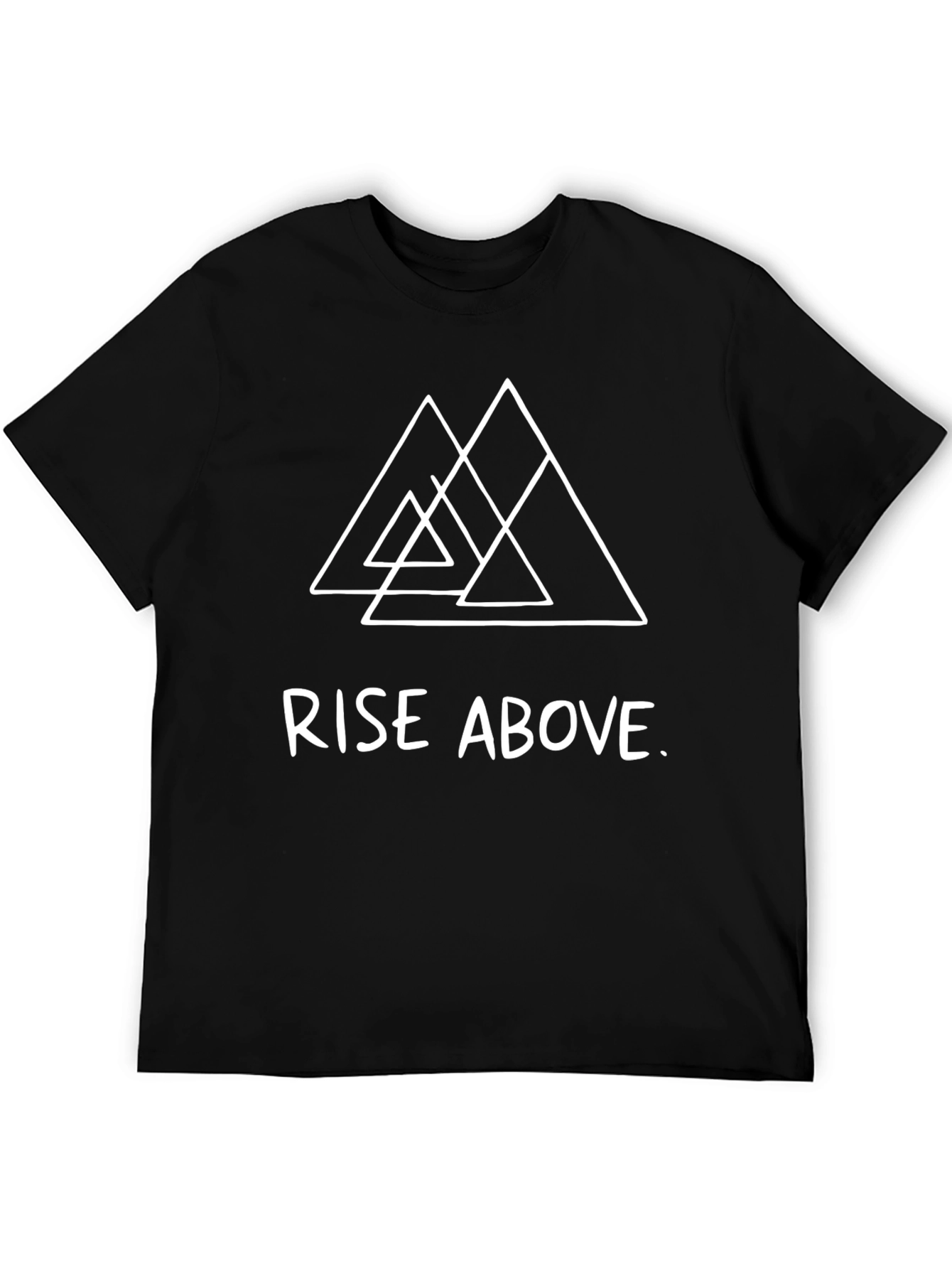 Rise Above Graphic Tee - Black Cotton T-Shirt