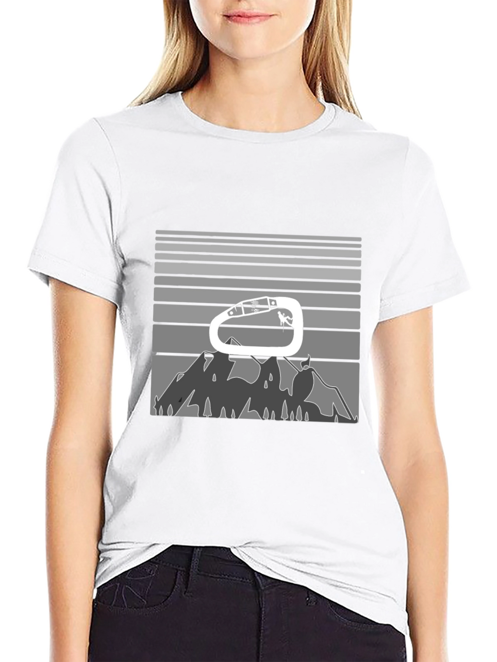 Climbing Carabiner Mountain Graphic Tee