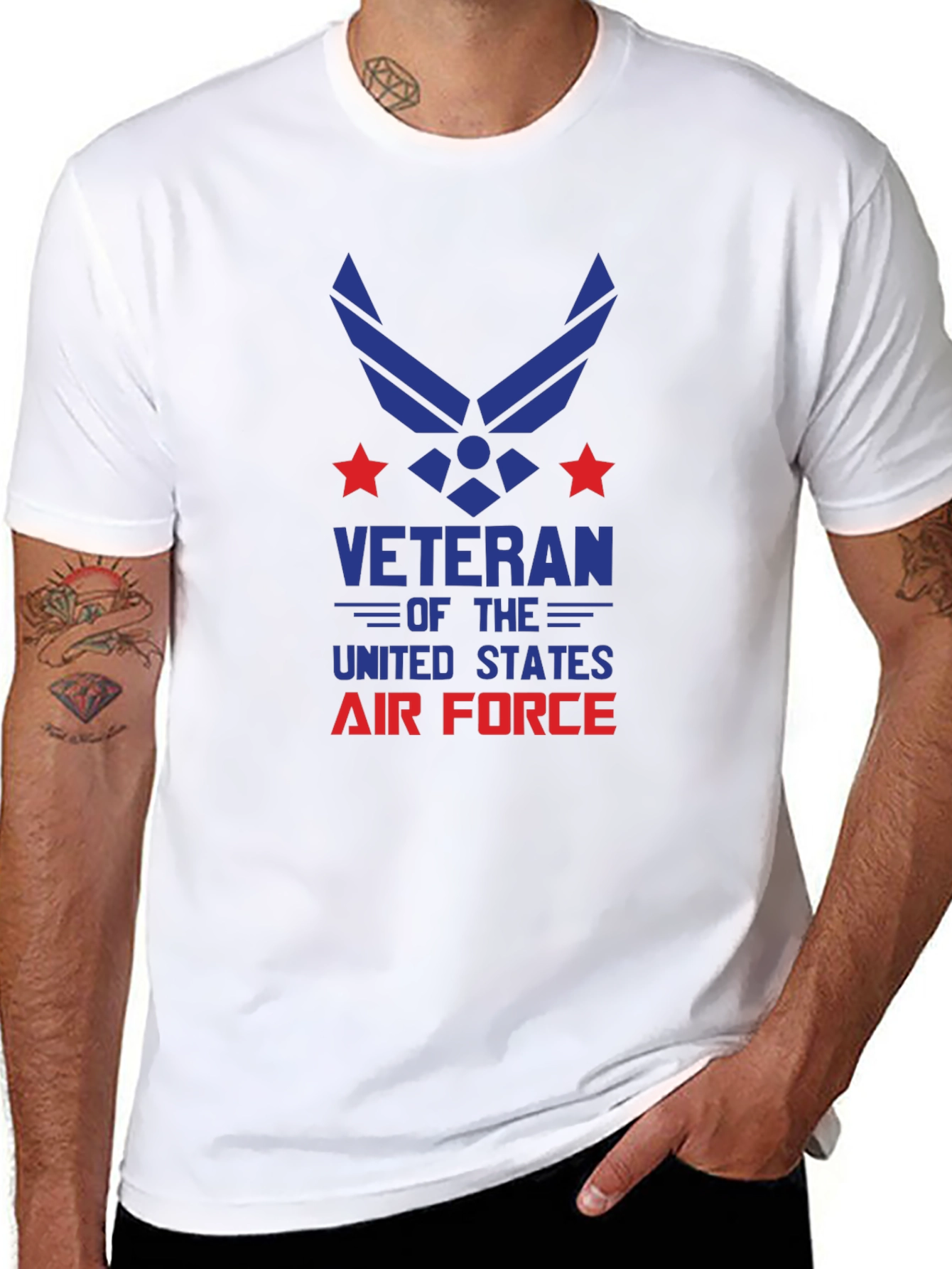 Air Force Veteran Graphic T-Shirt - Black