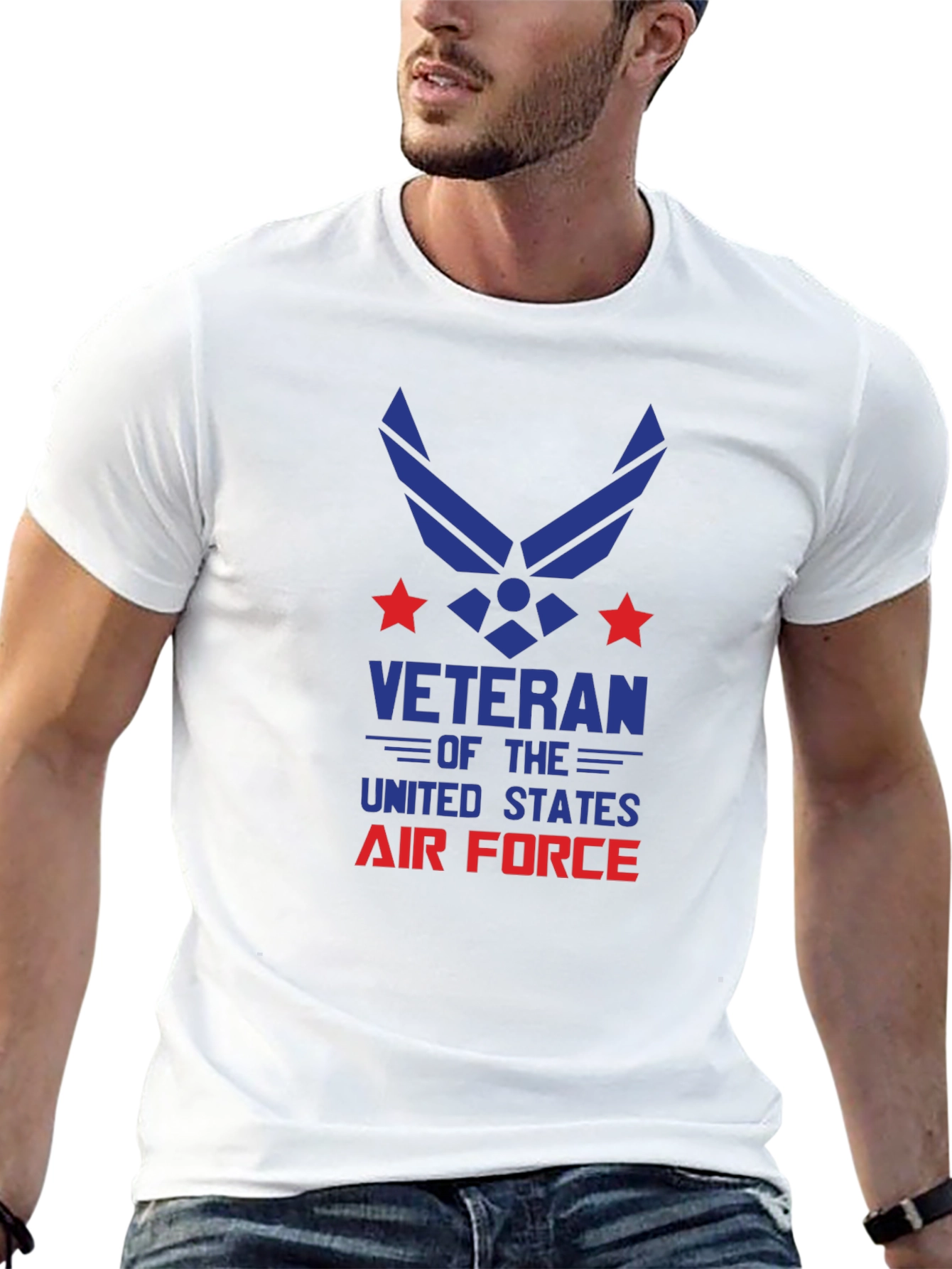 Air Force Veteran Graphic T-Shirt - Black